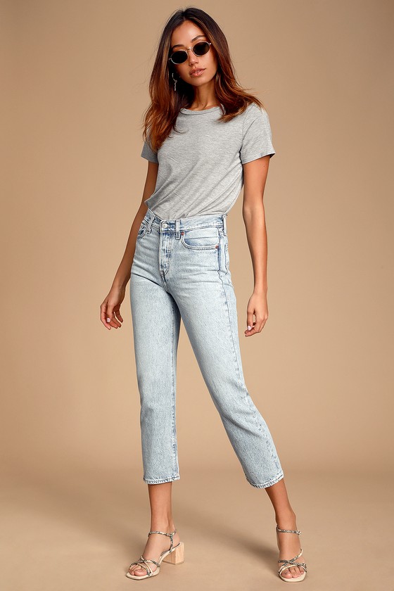 Levi's Wedgie Straight Jeans Light Wash on Sale, SAVE 47% - aveclumiere.com