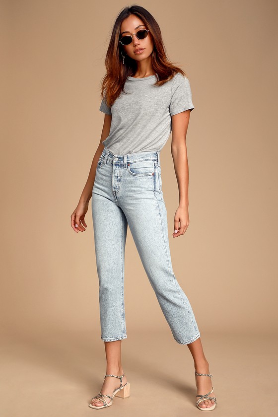 levi high rise cropped jeans