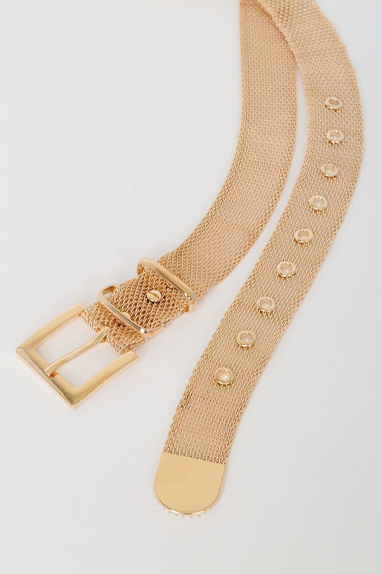 Chic Gold Belt - Mesh Belt - Metal Mesh Belt - Gold Mesh Belt - Lulus