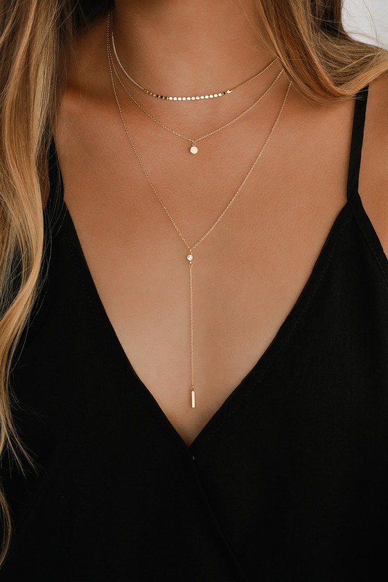 Lulus Gold Necklace - Layered Necklace 