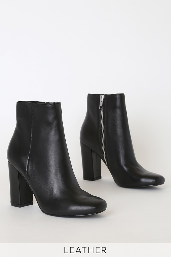Steve Madden Pixie - Black Leather Boots - Black Leather Boots - Lulus