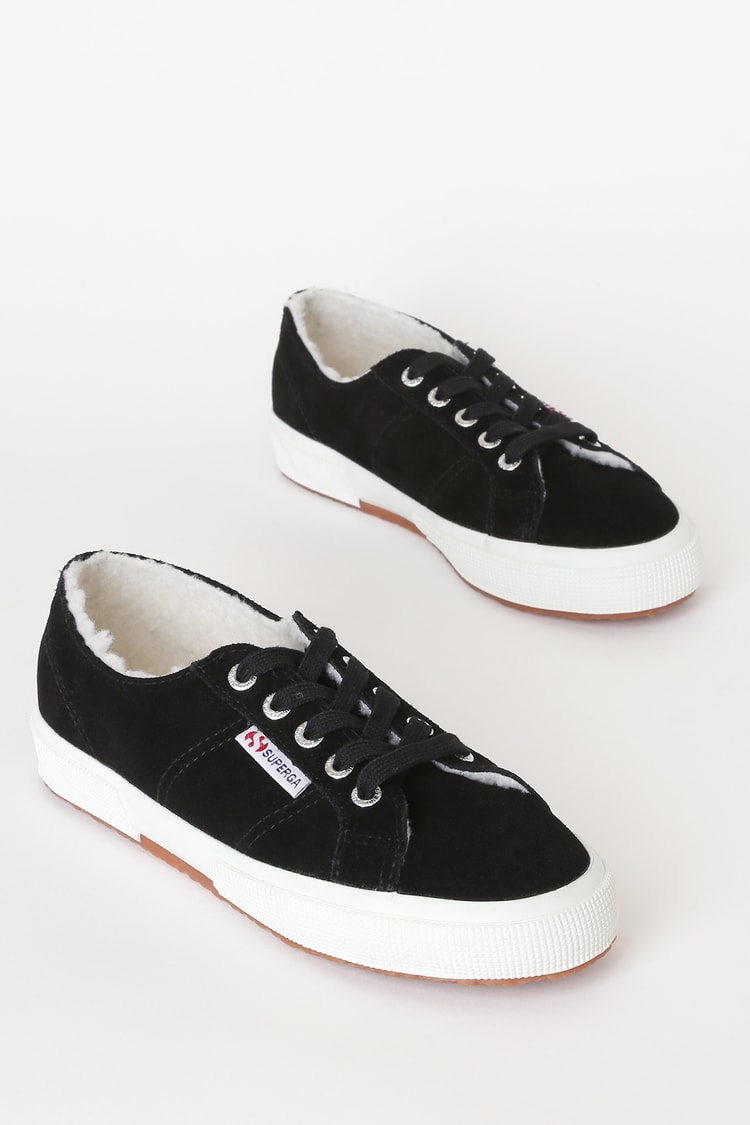 Superga 2750 Suefurw Sneakers - Black Suede Sneakers - Sneakers - Lulus