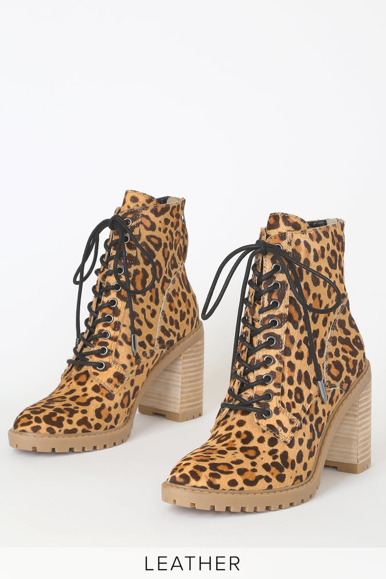 Dolce Vita Norma - Leopard Print Boots - Calf Hair Boots - Lulus