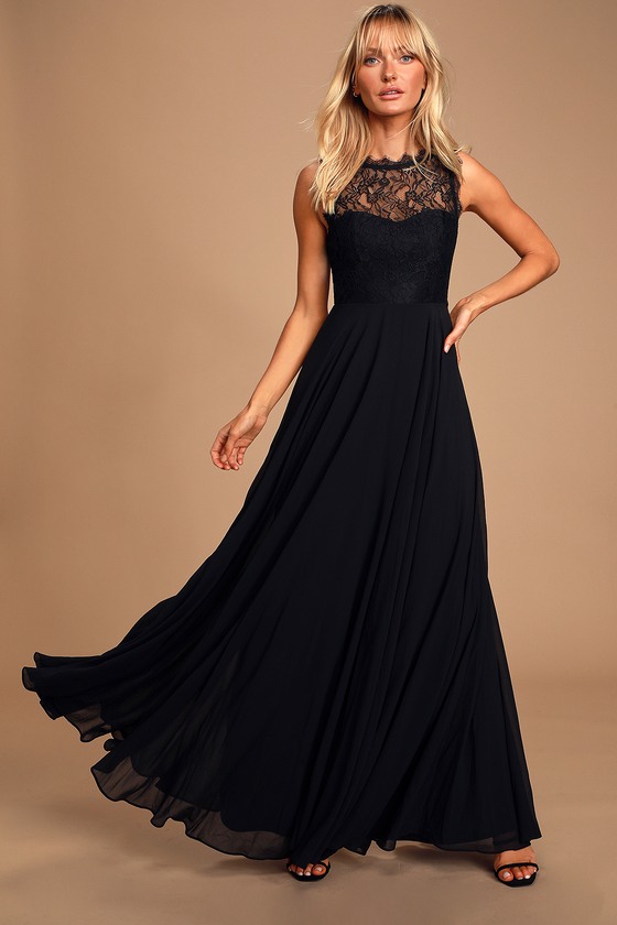 maxi dresses in black