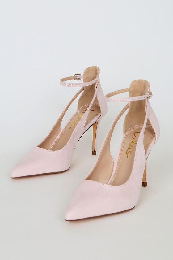 Blush suede heels sale