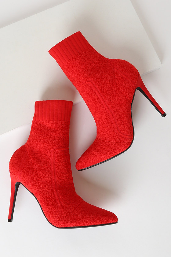 red suede sock boots