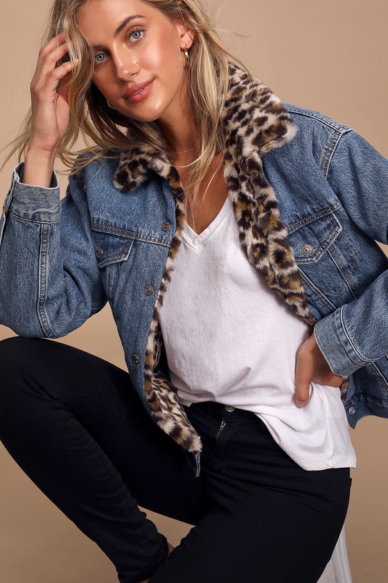 levi's leopard jacket
