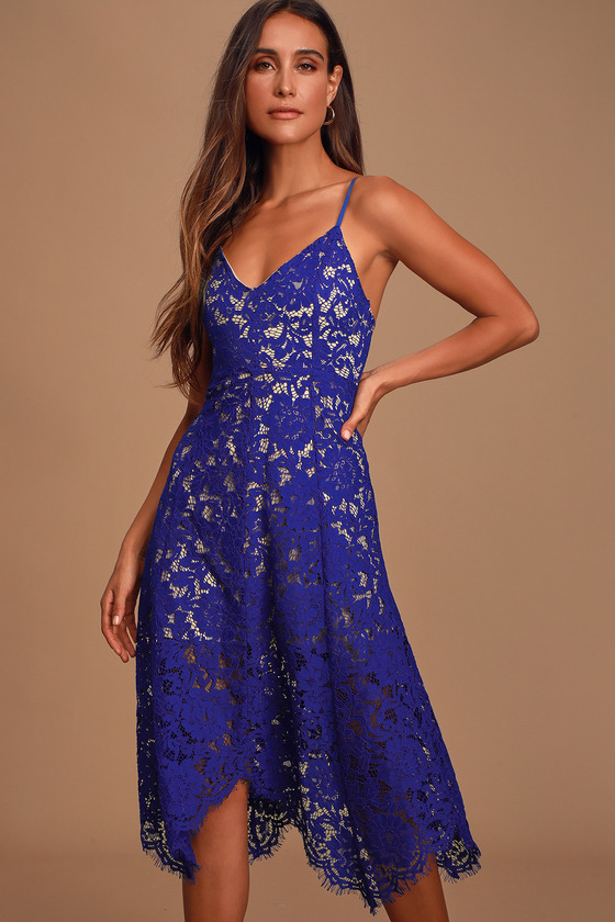 next blue lace dress
