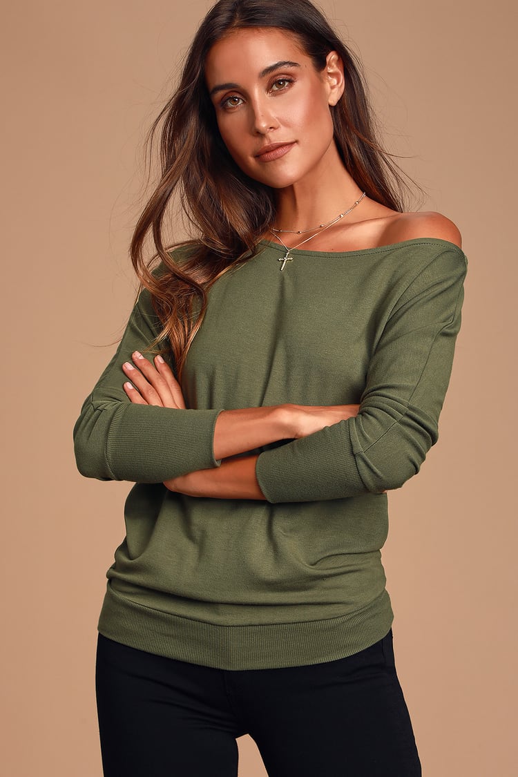 Project Social T Travis - Olive Green Sweater - Green Sweater Top - Lulus