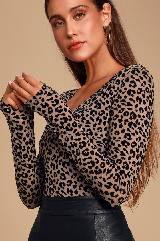 ASTR the Label Inca - Long Sleeve Bodysuit - Leopard Bodysuit - Lulus
