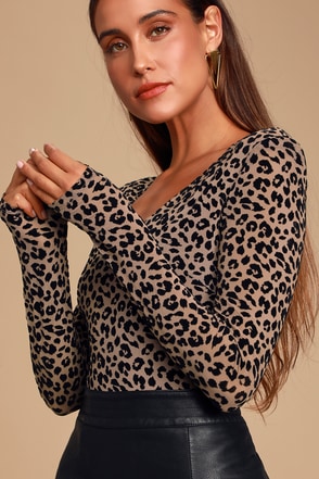 Lulus Style Spotting Leopard Print Long Sleeve Bodysuit