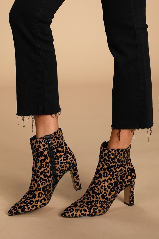 Steve madden leopard outlet ankle boots