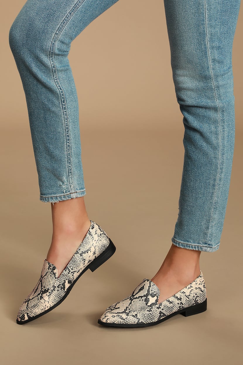 CL by Laundry Francie - Snake Print Loafers - Vegan Leather Shoes - Lulus