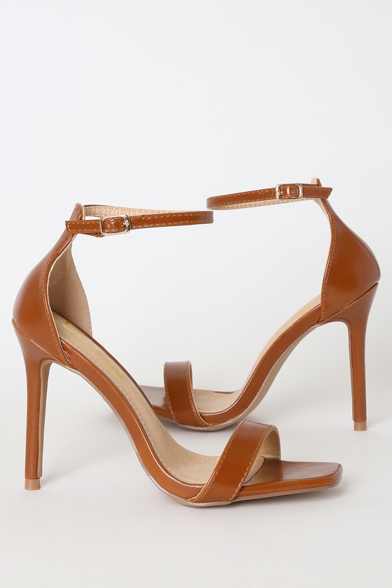 cognac womens heels