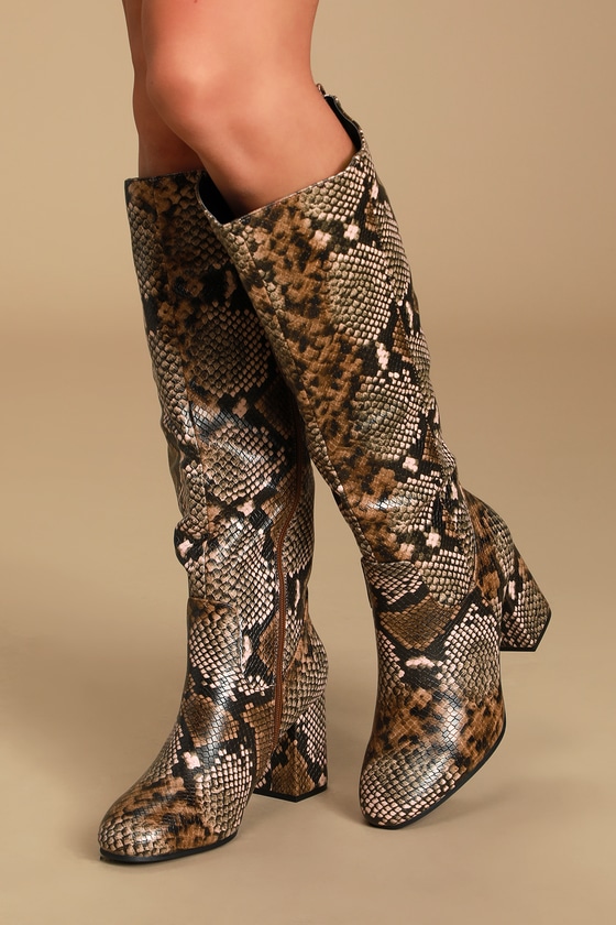knee snake boots