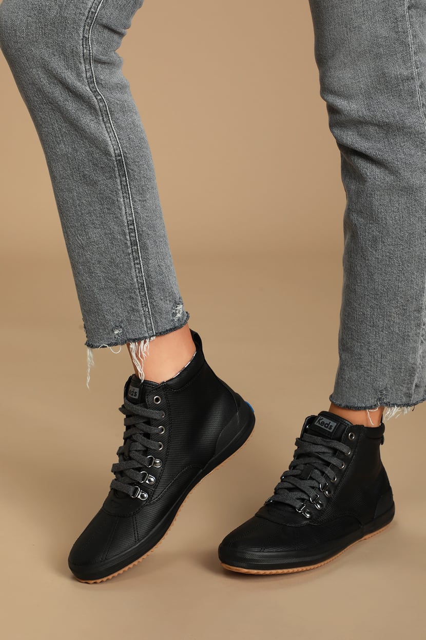 Keds Scout - Black Ankle Boots - Lace-Up Boots - Boots - Lulus