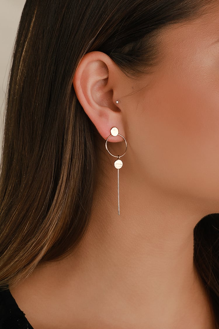 Gold Earrings - Drop Earrings - Minimalist Gold Drop Earrings - Lulus
