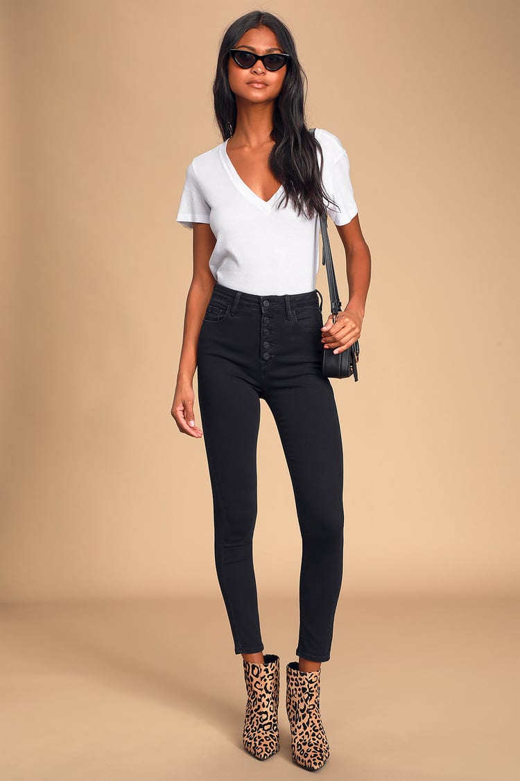 Cute Black Jeans - High-Waisted Jeans - Skinny Jeans - Lulus