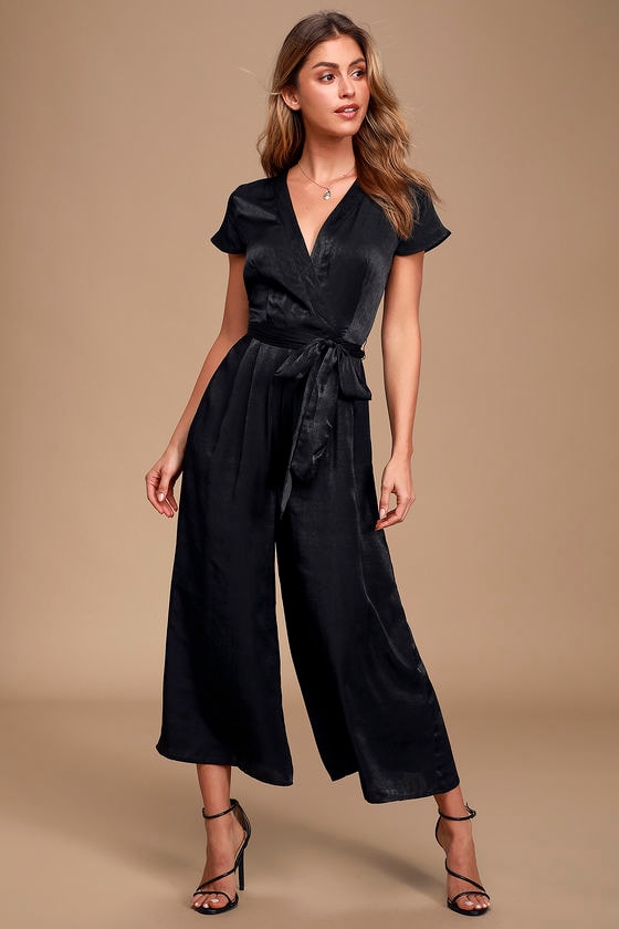 black jumpsuit culotte