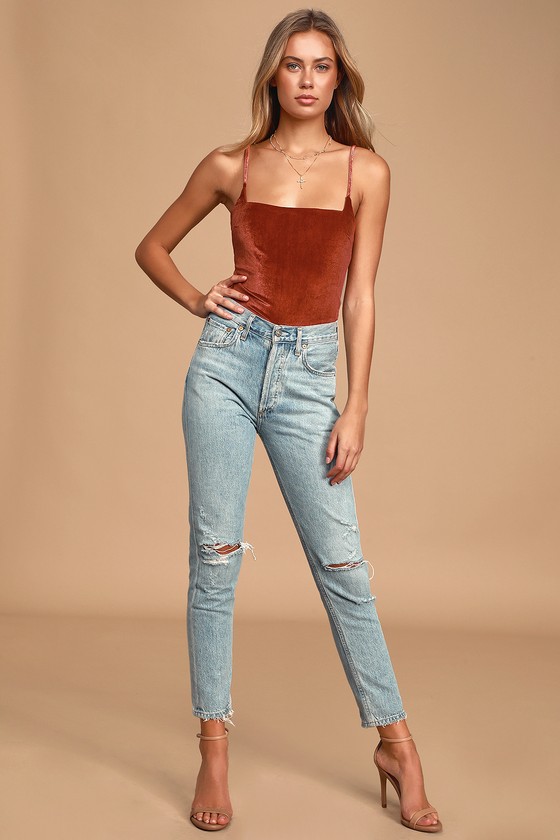 Velvet best sale bodysuit outfit