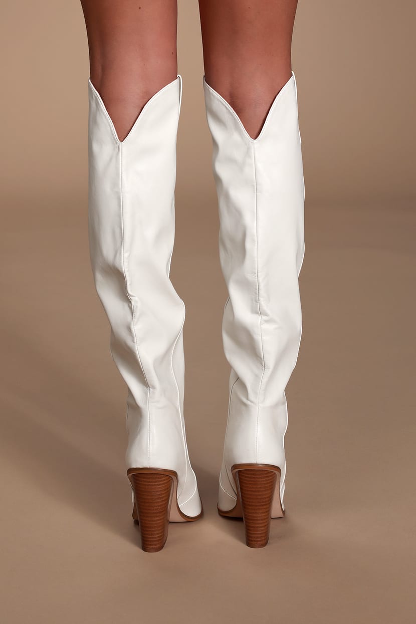 Steve Madden Ranger - White Boots - Knee-High Boots - Boots - Lulus