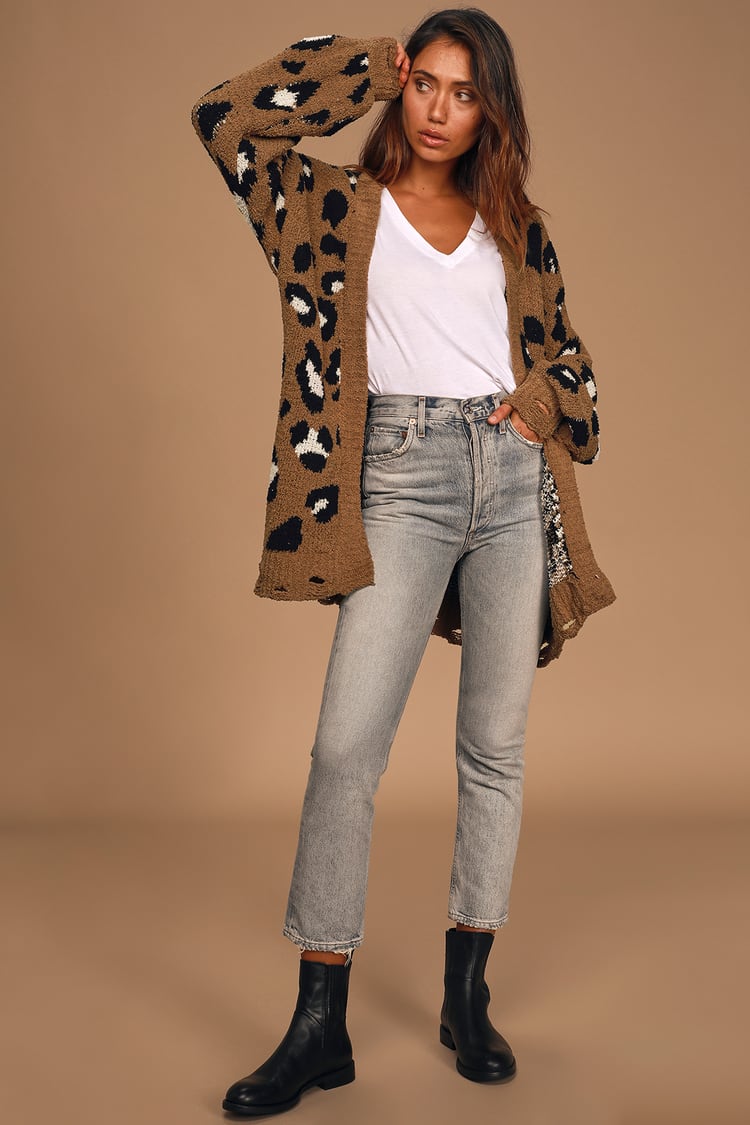 Brown Leopard Cardigan