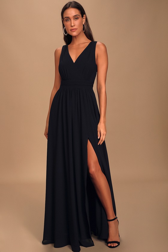 Lovely Black Dress Sleeveless Maxi Dress Black Gown Lulus