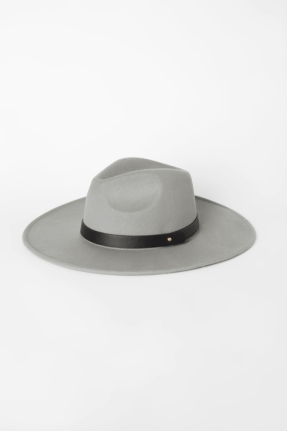 grey fedora hat