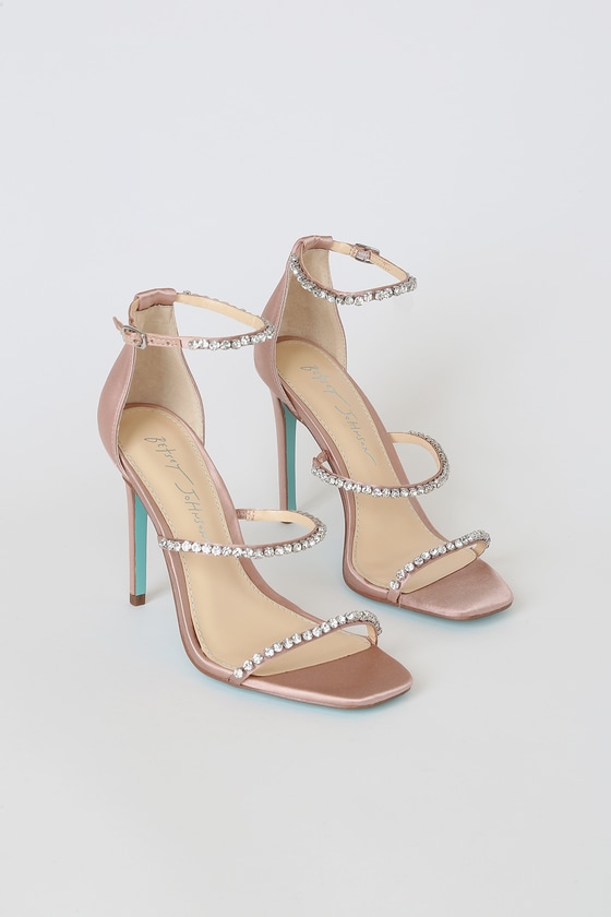 Blue by Betsey Johnson Elisa - Nude Heels - Satin Stiletto Heels