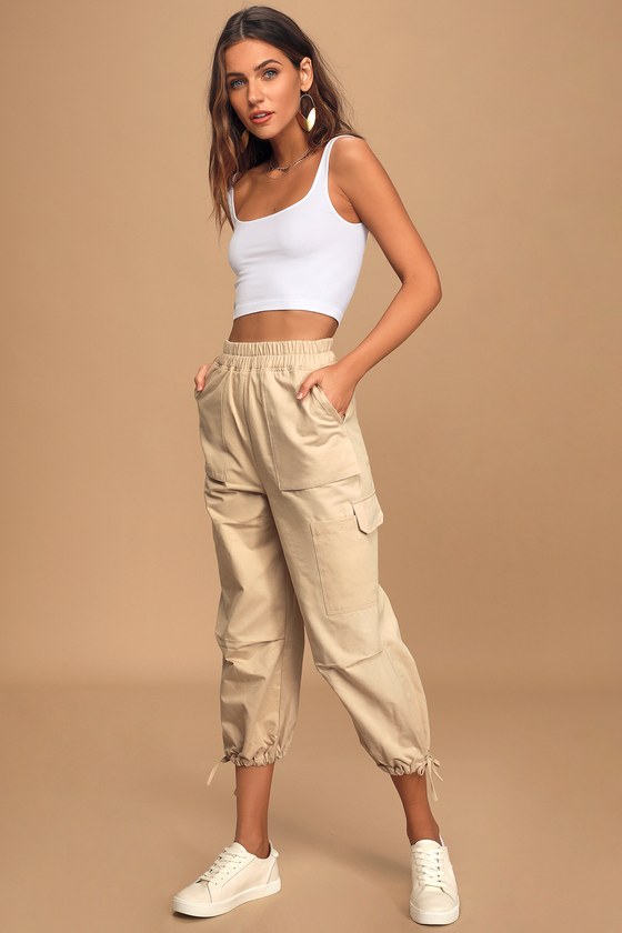 Sage The Label Skye - Beige Pants - Cargo Pants - Jogger Pants - Lulus