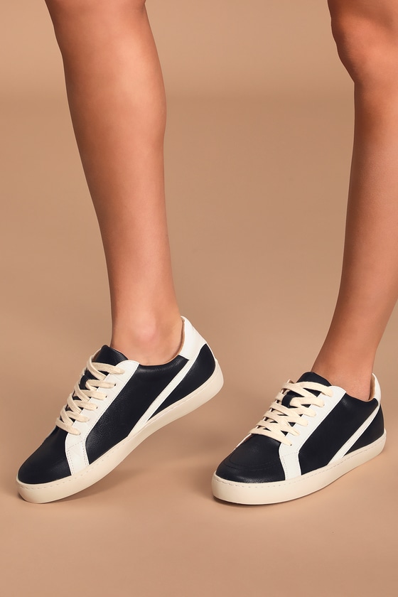 Cute Black Sneakers - Flatform Sneakers - Vegan Leather Sneakers - Lulus