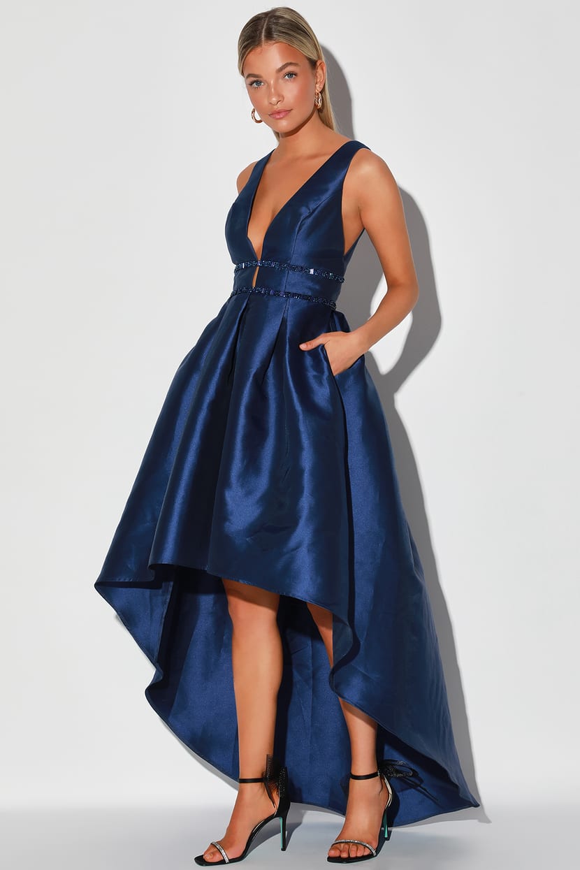 Navy Blue - High low dress  Blue high low dress, High low dress, Von maur  dresses