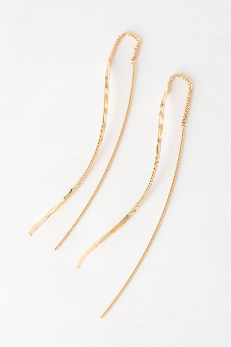 Chic Gold Earrings - Gold Threader Earrings - Threader Earrings - Lulus