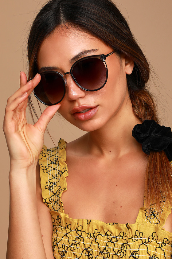 Cute Black Sunglasses - Oversized Sunglasses - Sunglasses - Lulus