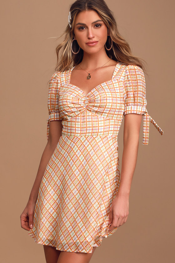 moon river plaid dress