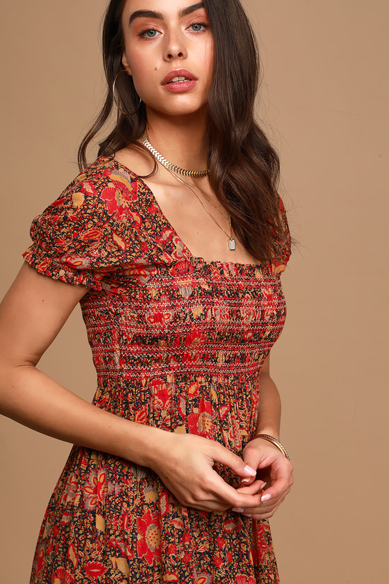 free people floral tiered dress