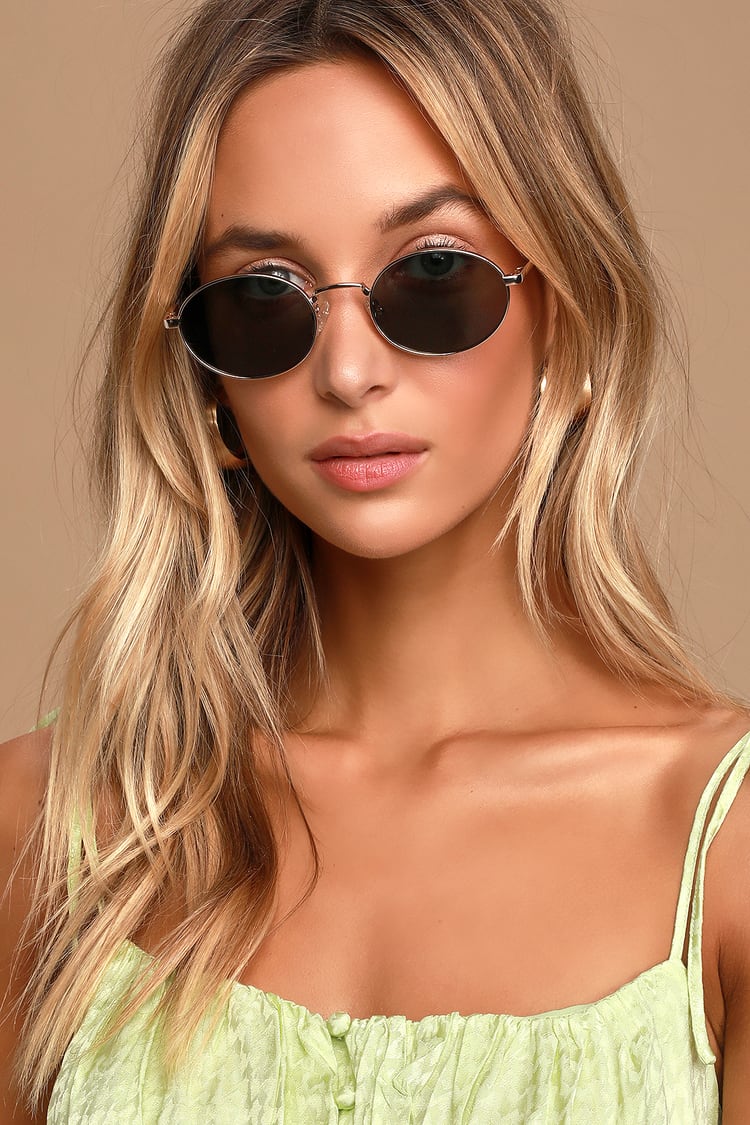 Le Specs Poseidon Sunglasses - Oval Sunnies - Wire Sunglasses - Lulus