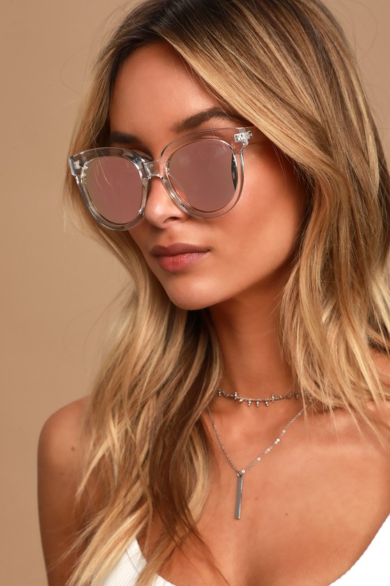 Cute Clear Sunglasses Clear Sunnies Mirrored Sunglasses Lulus