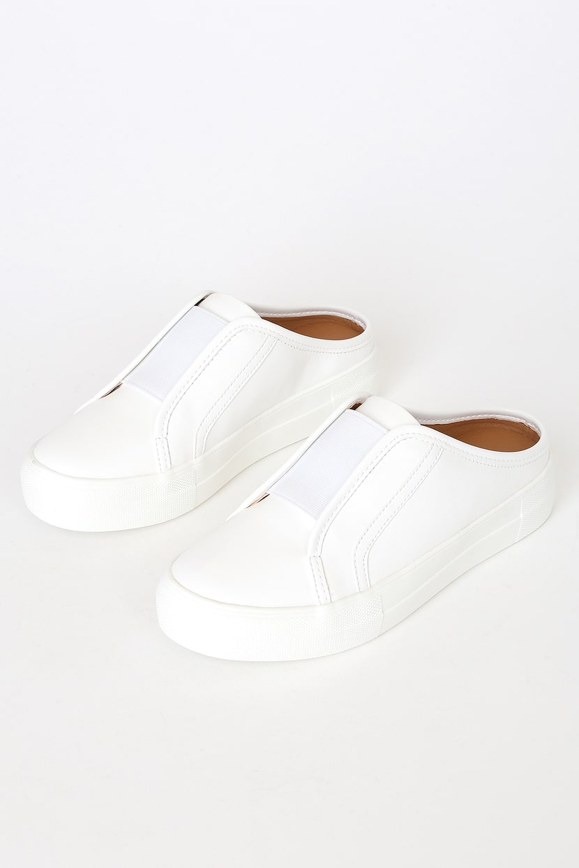Dolce Vita Russel - White Slide-On Sneakers - Slip-On Sneakers - Lulus