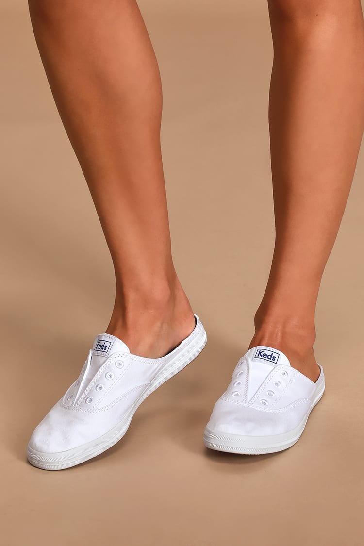Keds Moxie Mules - White Sneakers - Slip-On Sneakers - Lulus