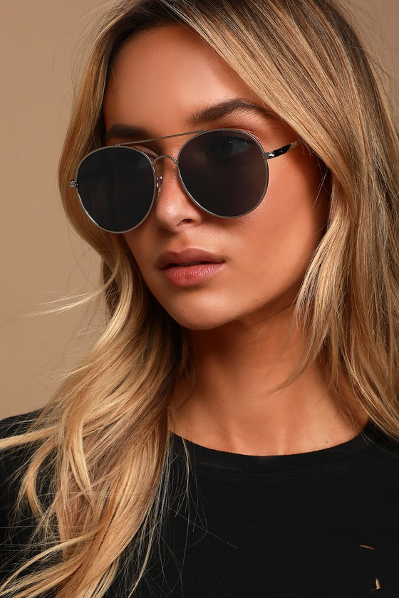 Black silver outlet sunglasses