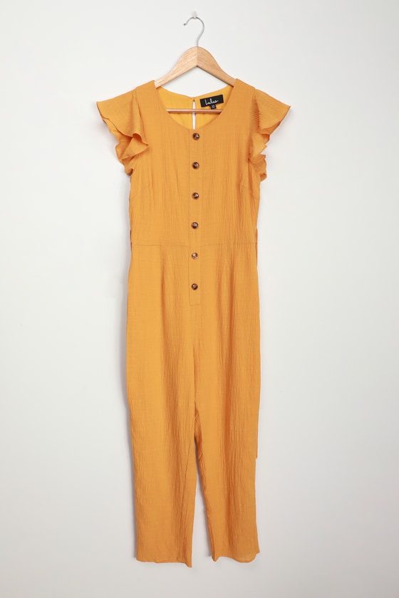 mustard yellow jumpsuit