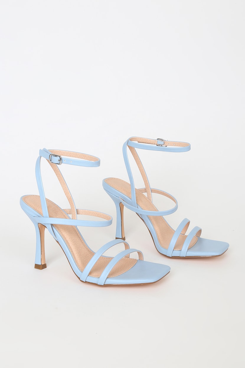 Light Blue High Heels - Strappy Sandals - Chic High Heel Sandals - Lulus