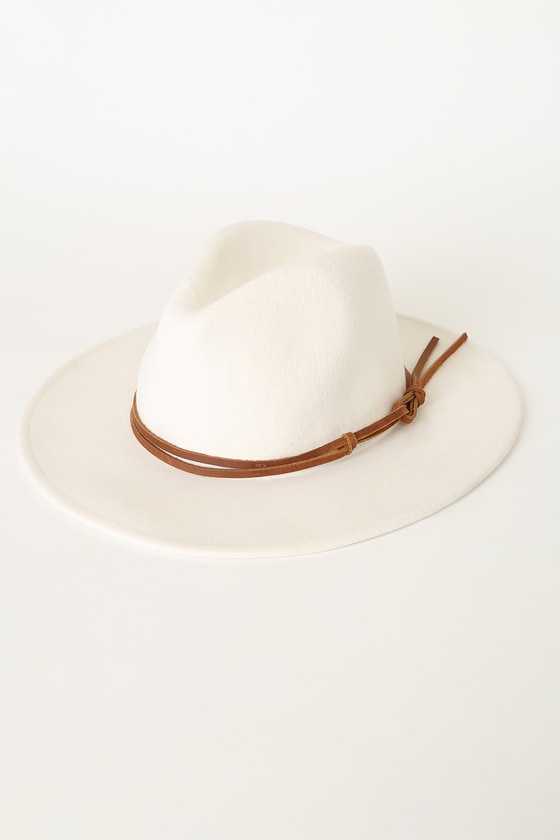 Wyeth Billie Hat - Cream Fedora Hat - Felted Wool Fedora Hat - Lulus