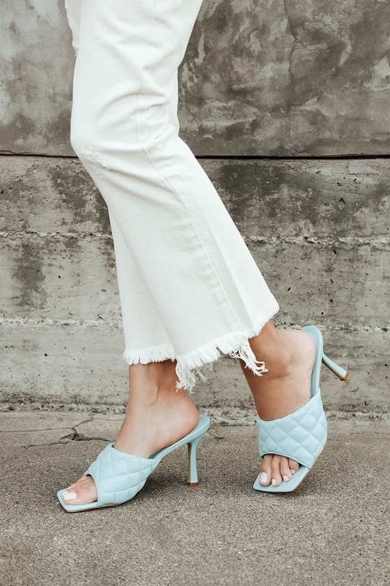 Blue best sale quilted heels