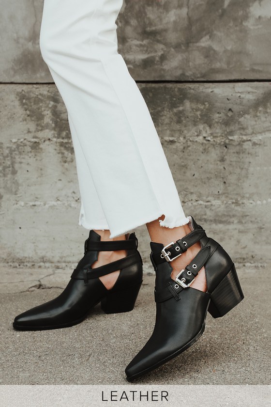 ankle boots with toe cut out