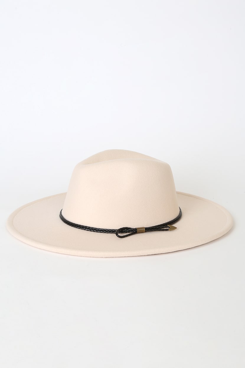 Cream Fedora Hat - Wide Brim Hat - Structured Hat - Lulus