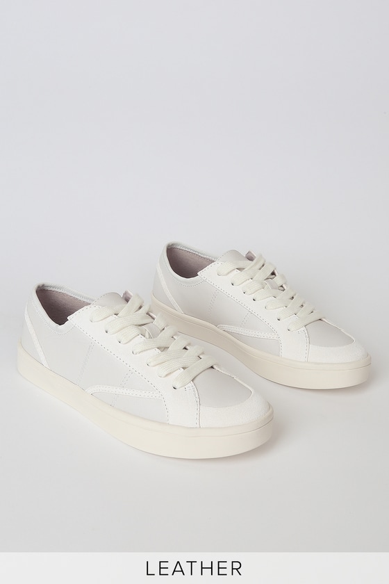 Splendid Lowell White - Suede Sneakers - Classic Lace-Up Sneakers - Lulus