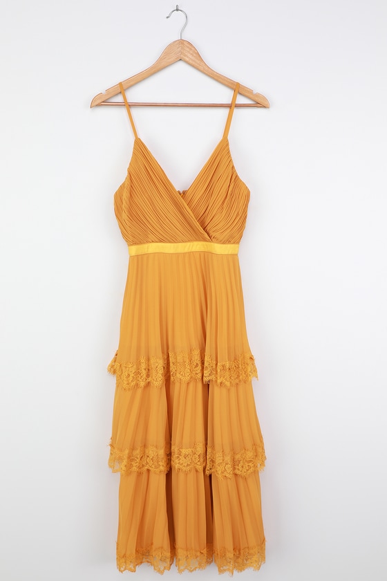 lulus yellow midi dress