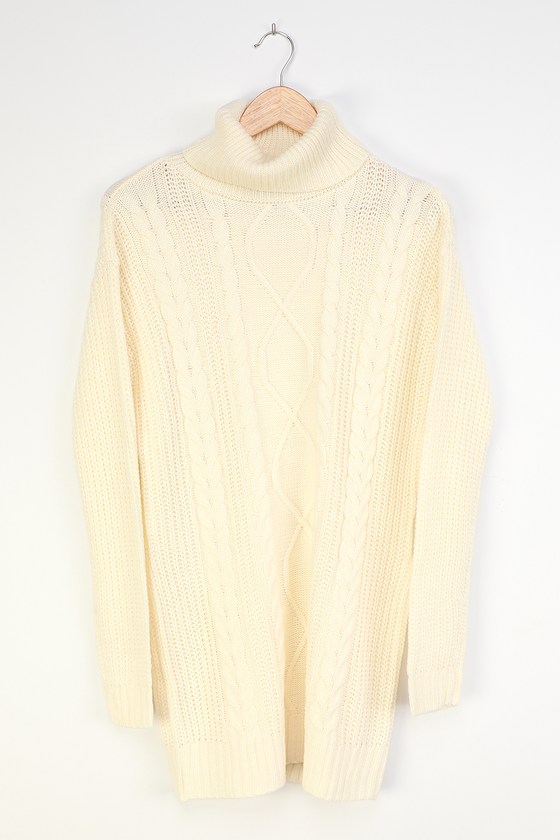 off white turtleneck sweater
